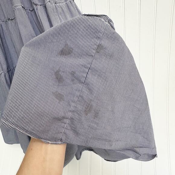 Hill House Ellie Maxi Nap Dress Blue Striped Cotton Sleeveless Smocked Small - Picture 3 of 7